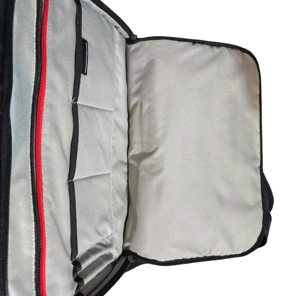 Case Logic Laptop Bag Shoulder Messenger Work School Travel‎ Black Red Trim